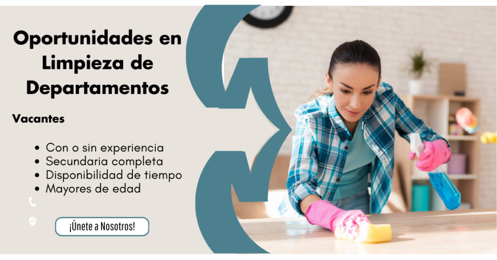 OPORTUNIDADLABORALENLIMPIEZADEDEPARTAMENTO